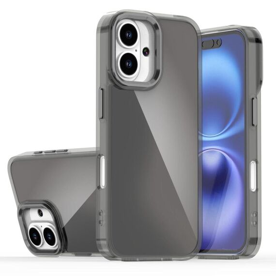Per iPhone 16 Custodia per telefono con placcatura sfumata scolorita (nero)