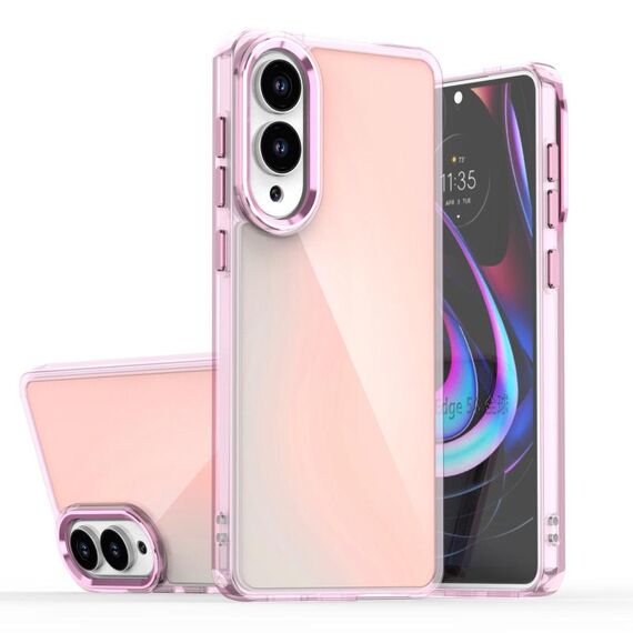 Per Samsung Galaxy S25 Edge 5G Custodia per telefono con placcatura sfumata scolorita (rosa)