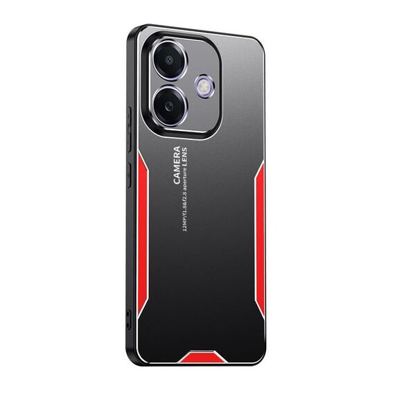 Per OPPO A5 Pro Global Blade Series TPU Hybrid Metal Phone Case (Rosso)