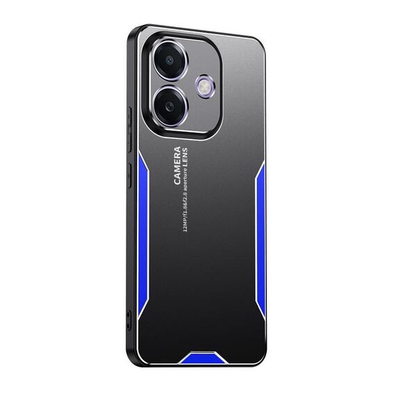 Per OPPO A5 Pro Global Blade Series TPU Hybrid Metal Phone Case (Blu)