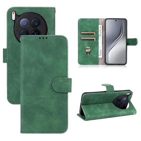 Per Tecno Camon 40 Premier Skin Feel Custodia magnetica in pelle Flip per telefono (verde)