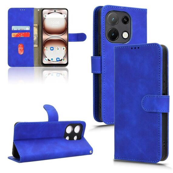 Per UMIDIGI Note 100 Custodia in pelle magnetica con chiusura magnetica (blu)