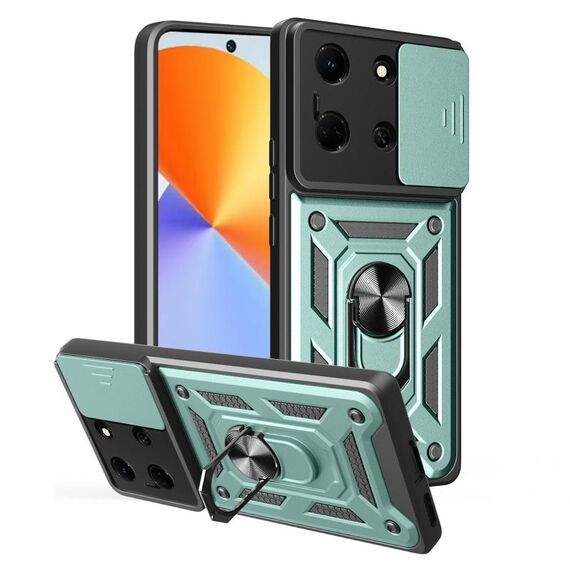 Per Infinix Note 30 5G Custodia per fotocamera scorrevole TPU+PC (verde)