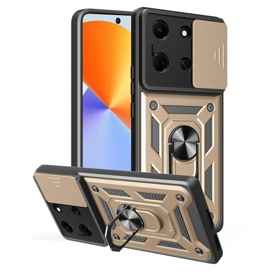Per Infinix Note 30 5G Custodia per fotocamera scorrevole in TPU+PC (oro)