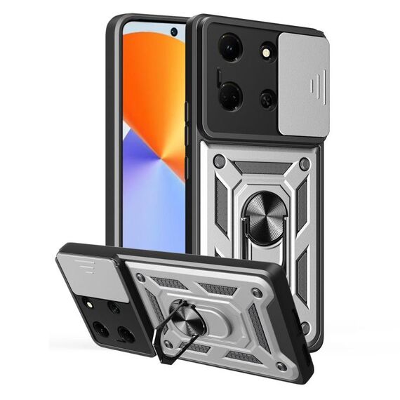 Per Infinix Note 30 5G Custodia per fotocamera scorrevole in TPU+PC (argento)