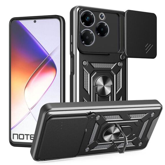 Per Infinix Note 40X 5G Custodia per fotocamera scorrevole TPU+PC (nero)