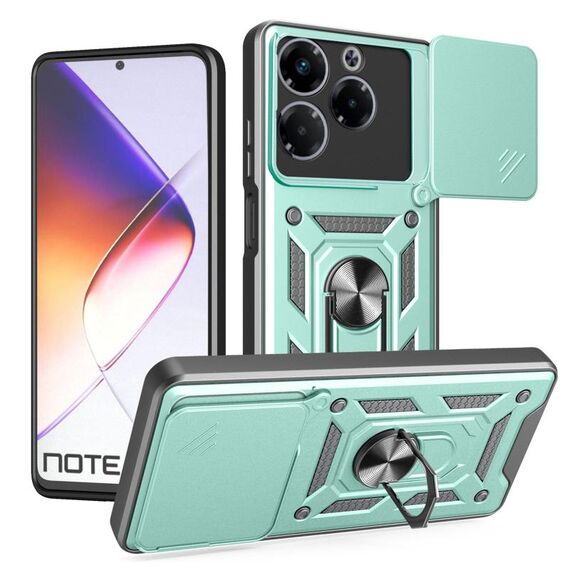 Per Infinix Note 40X 5G Custodia per fotocamera scorrevole TPU+PC (verde)