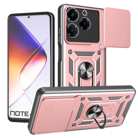 Per Infinix Note 40X 5G Custodia per fotocamera scorrevole TPU+PC (oro rosa)