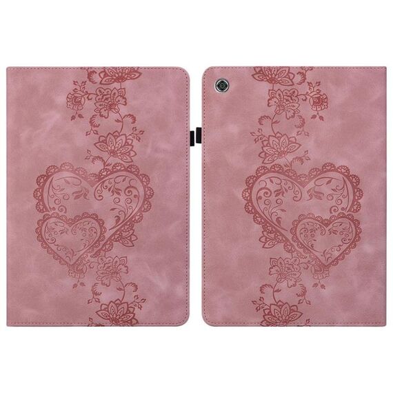 Per Huawei MediaPad T5 Custodia per tablet in pelle goffrata Love Hearts (rosa)