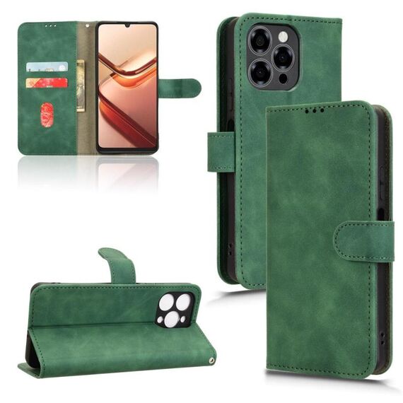 Per Doogee Note 58 / Note 58 Pro Custodia in pelle magnetica con chiusura magnetica (verde)