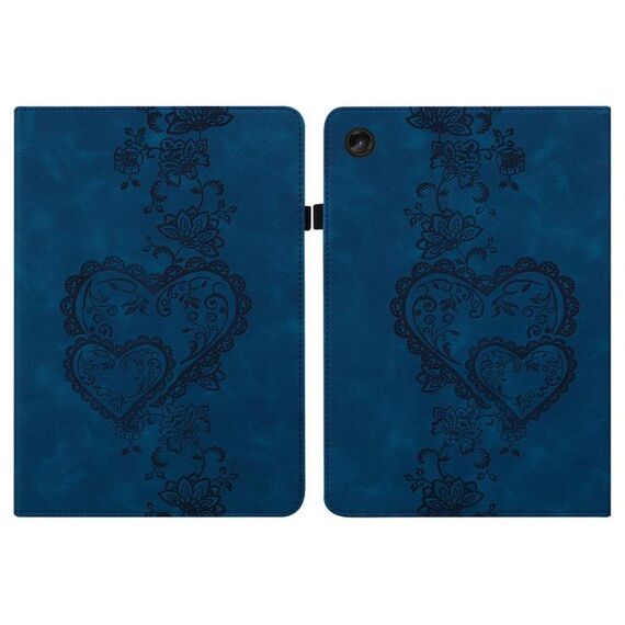 Per Lenovo Tab M10 Plus 10.6 3a generazione 2022 Custodia per tablet in pelle goffrata Love Hearts (blu scuro)