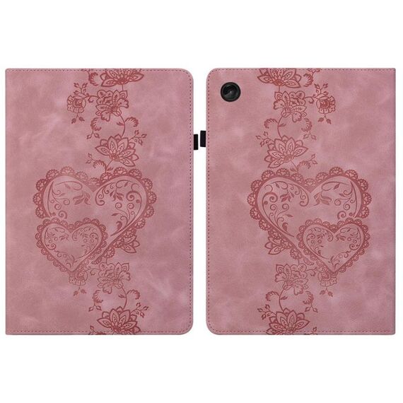 Per Lenovo Tab M10 3rd Gen Custodia per tablet in pelle goffrata Love Hearts (rosa)