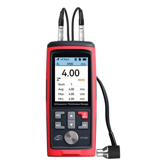 Misuratore di spessore ultrasonico BENETECH GT1201, intervallo di misura: 1,0-300 mm