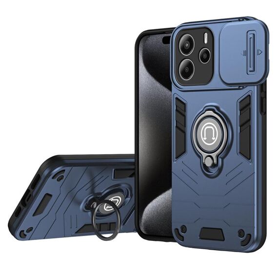 Custodia per telefono con supporto ad anello Camshield per Redmi Note 14 4G da 164,84 mm (blu reale)