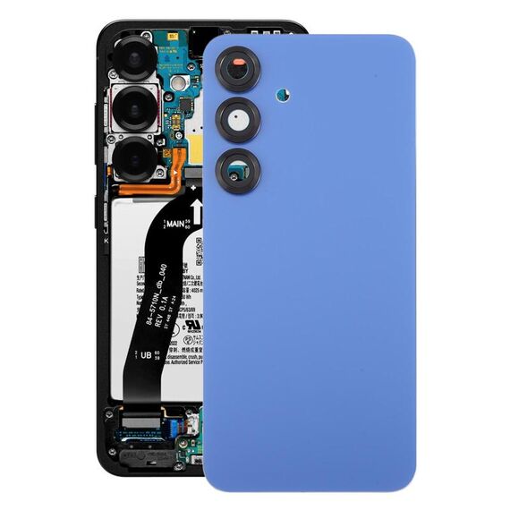 Cover posteriore per batteria OEM con copriobiettivo per fotocamera per Samsung Galaxy S25 SM-S931 (blu mare)