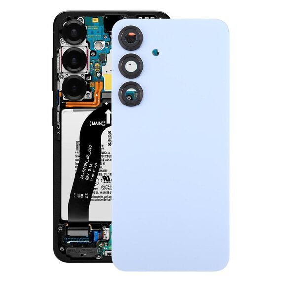 Cover posteriore per batteria OEM con copriobiettivo per fotocamera per Samsung Galaxy S25 SM-S931 (blu ghiacciaio)