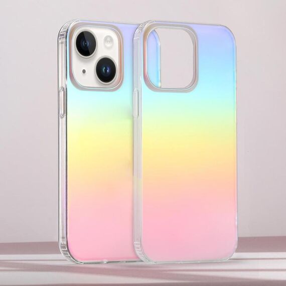Custodia per telefono con sfumatura placcata colorata e satinata per iPhone 15 Plus (placcatura colorata)
