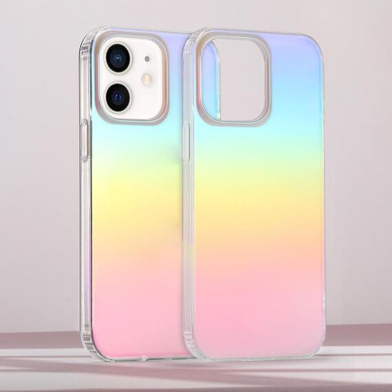 Custodia per telefono con sfumatura placcata colorata e satinata per iPhone 12 (placcatura colorata)