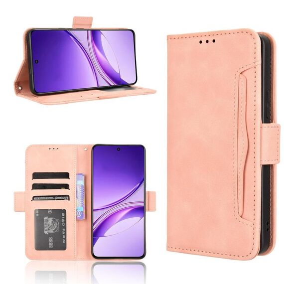 Custodia in pelle con texture in vitello effetto pelle di vitello per vivo V50 Lite 5G / 4G (rosa)
