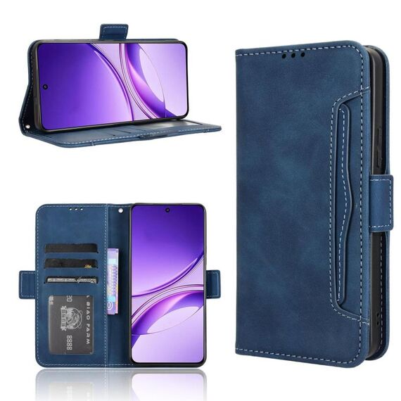 Custodia in pelle con texture di vitello effetto pelle di vitello per vivo V50 Lite 5G / 4G (blu)