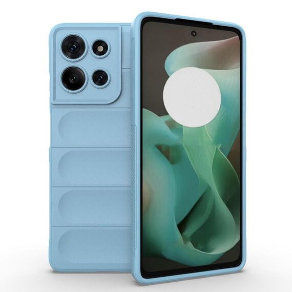 Custodia in TPU + flanella per Motorola Moto G75 5G Global Magic Shield (azzurro)