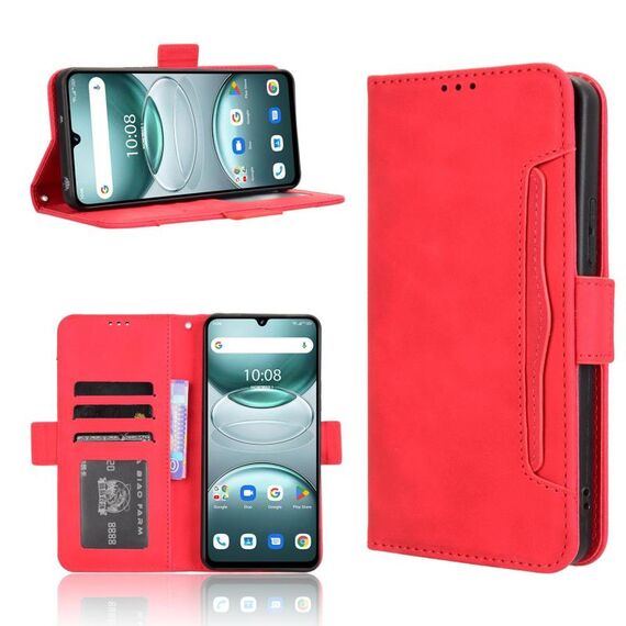 Custodia in pelle con texture in vitello per Umidigi G100 / G100A (rosso)