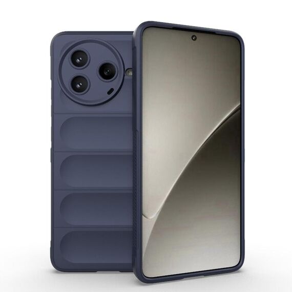 Custodia in TPU + flanella Magic Shield per Redmi K80 5G / Xiaomi Poco F7 Pro (blu scuro)