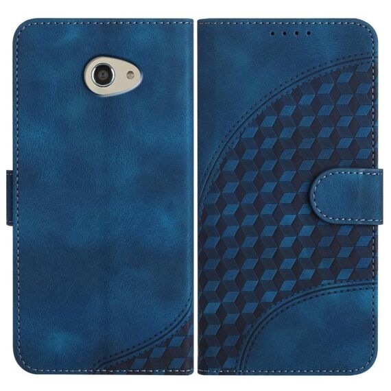 Custodia in pelle con stampa testa di elefante per Kyocera Basio 4 / Kantan Sumaho 2 A001KC YX0060 e cordino (blu reale)