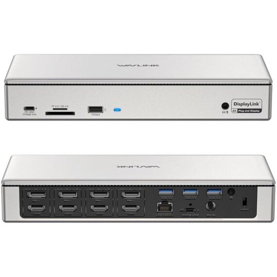 Stazione di docking DisplayLink WAVLINK UG69PD12 per quattro monitor per laptop M1 / ​​M2 / Mac e Windows, spina: spina AU