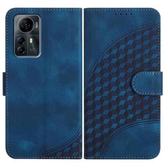 Custodia in pelle con cordino per telefono cellulare con stampa testa di elefante per ZTE Blade V41 Smart YX0060 (blu reale)