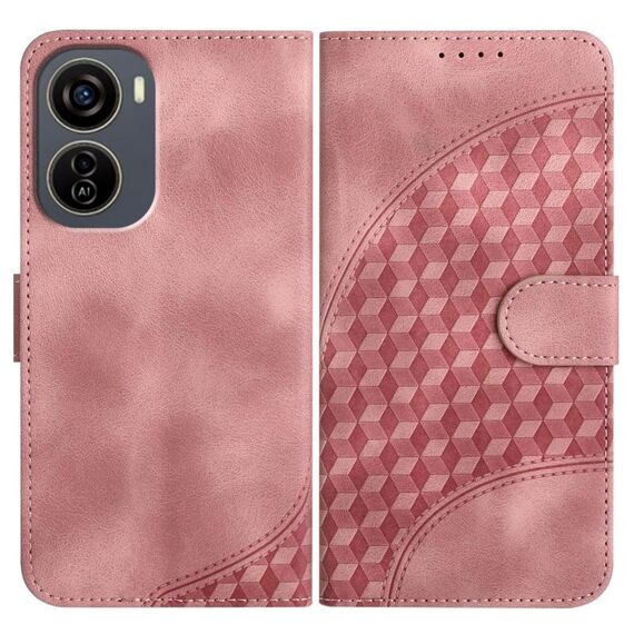 Custodia in pelle con stampa a testa di elefante e cordino per ZTE Blade V50 Design 5G / Nubia Neo 5G YX0060 (rosa)