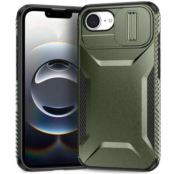 Custodia per telefono scorrevole Camshield per iPhone 16e (verde alpino)