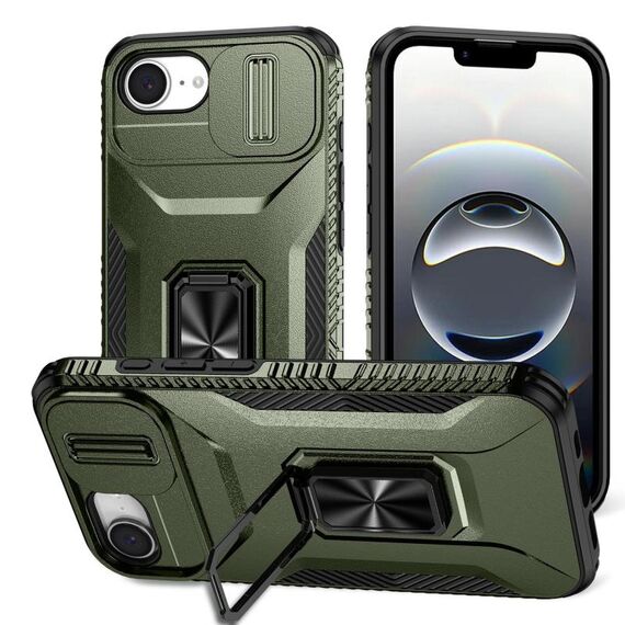 Custodia per telefono con supporto scorrevole Camshield per iPhone 16e (verde alpino)