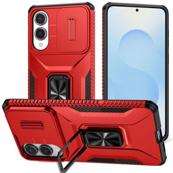 Custodia per telefono con supporto scorrevole Camshield per Samsung Galaxy S25 Edge 5G (rossa)