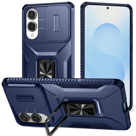 Custodia per telefono con supporto scorrevole Camshield per Samsung Galaxy S25 Edge 5G (blu)