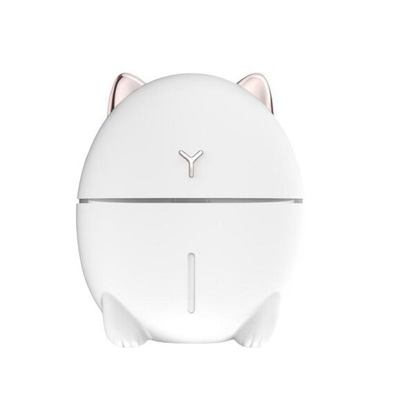 Umidificatore portatile a forma di gattini, mini USB, silenzioso, per casa, camera da letto, ufficio, scrivania (bianco)