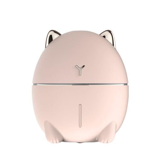 Umidificatore portatile a forma di gattini, mini USB, silenzioso, per casa, camera da letto, ufficio, scrivania (rosa)