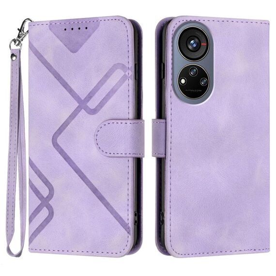 Custodia in pelle effetto pelle per ZTE Voyage 40 (viola chiaro)