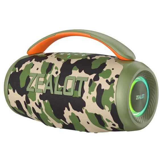 Altoparlante Bluetooth RGB portatile Zealot P11 da 50 W per esterni (mimetico)