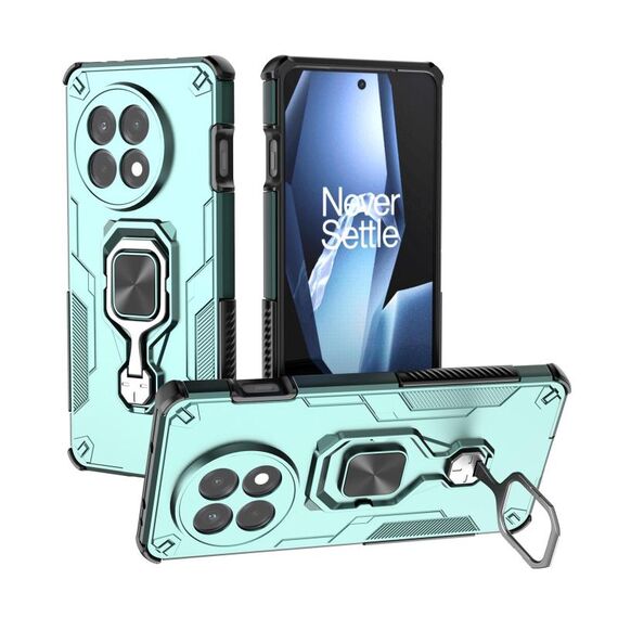 Custodia per telefono ibrida in TPU con supporto in metallo per OnePlus Ace 5/5 Pro (verde)