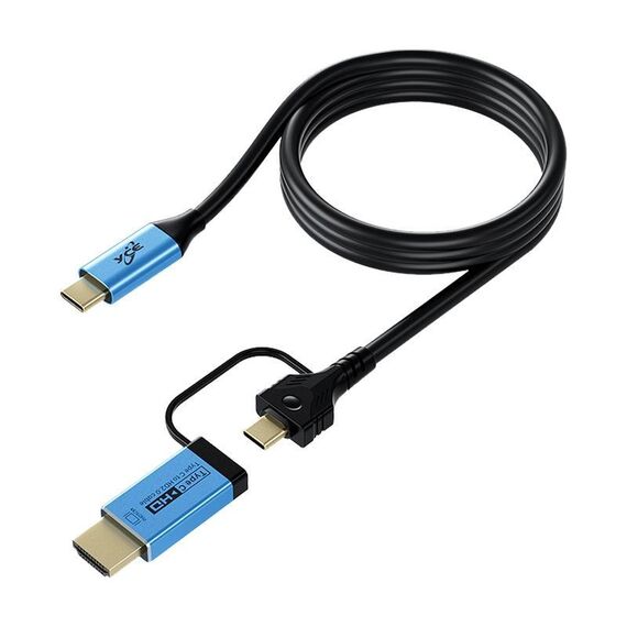 Cavo adattatore 2 in 1 da tipo C a tipo C e HDMI 2.0 YCE-V292