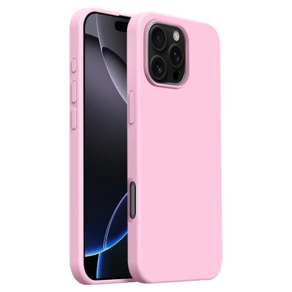 Custodia per iPhone 16 Pro Max Burom Cloud Sensing in silicone liquido ultrasottile con copertura totale (pesca)