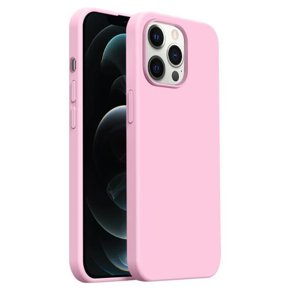 Custodia per iPhone 12 Pro Burom Cloud Sensing in silicone liquido ultrasottile con copertura totale (pesca)