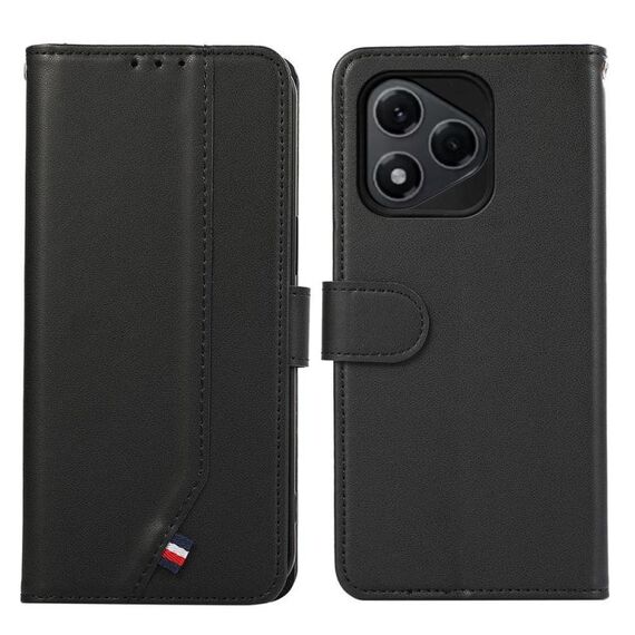 Custodia per telefono in pelle con trama delicata e RFID ABEEL per Honor 400 Lite (nera)