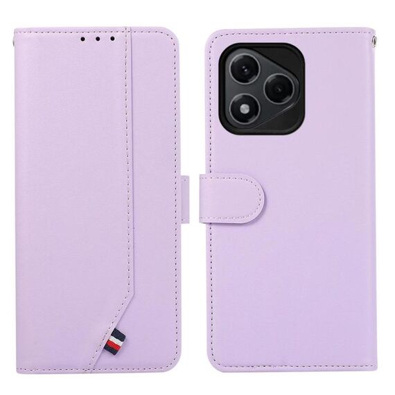 Custodia per telefono in pelle con trama delicata e RFID ABEEL per Honor 400 Lite (viola)