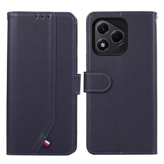 Custodia per telefono in pelle con trama delicata e RFID ABEEL per Honor 400 Lite (blu)