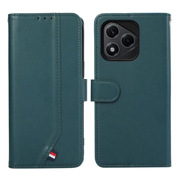 Custodia per telefono in pelle con trama delicata e RFID ABEEL per Honor 400 Lite (verde)