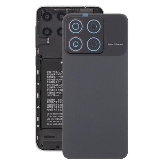Per ZTE Blade A35 Z2453 Cover posteriore in plastica con copriobiettivo della fotocamera (nero)