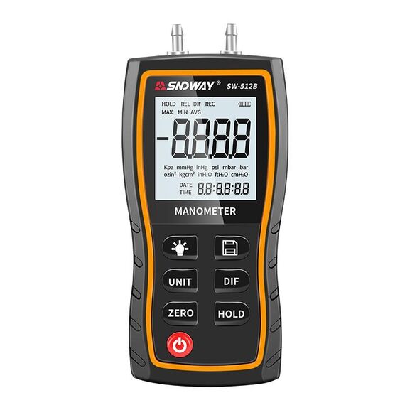 SNDWAY SW-512B Manometro differenziale digitale portatile Tester di pressione negativa