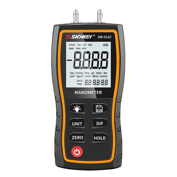 SNDWAY SW-512C Manometro differenziale digitale portatile Tester di pressione negativa